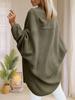 Women's Oversized Long Cardigan Sweater Open Front Batwing Sleeve Fall Knitwear