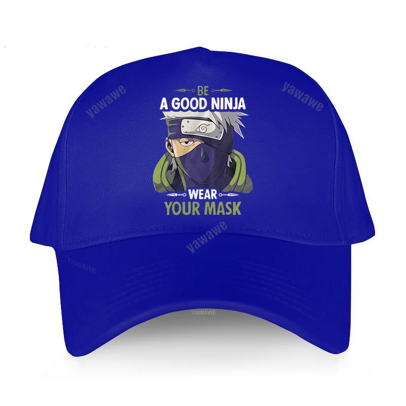 Men Cotton Baseball Cap Hip-hop Hats Anime Manga BE A GOOD NINJA WEAR YOUR MASK Fashion Adult Female Snapback Short Visor Hat