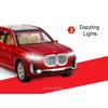 1:32 BMW X7 Miniatur Spielzeugmodellautos Legierung Diecast Sound Licht 6 Türen zu öffnen Rückzug Gummireifen Fahrzeugspielzeug für Kinder Geschenke
