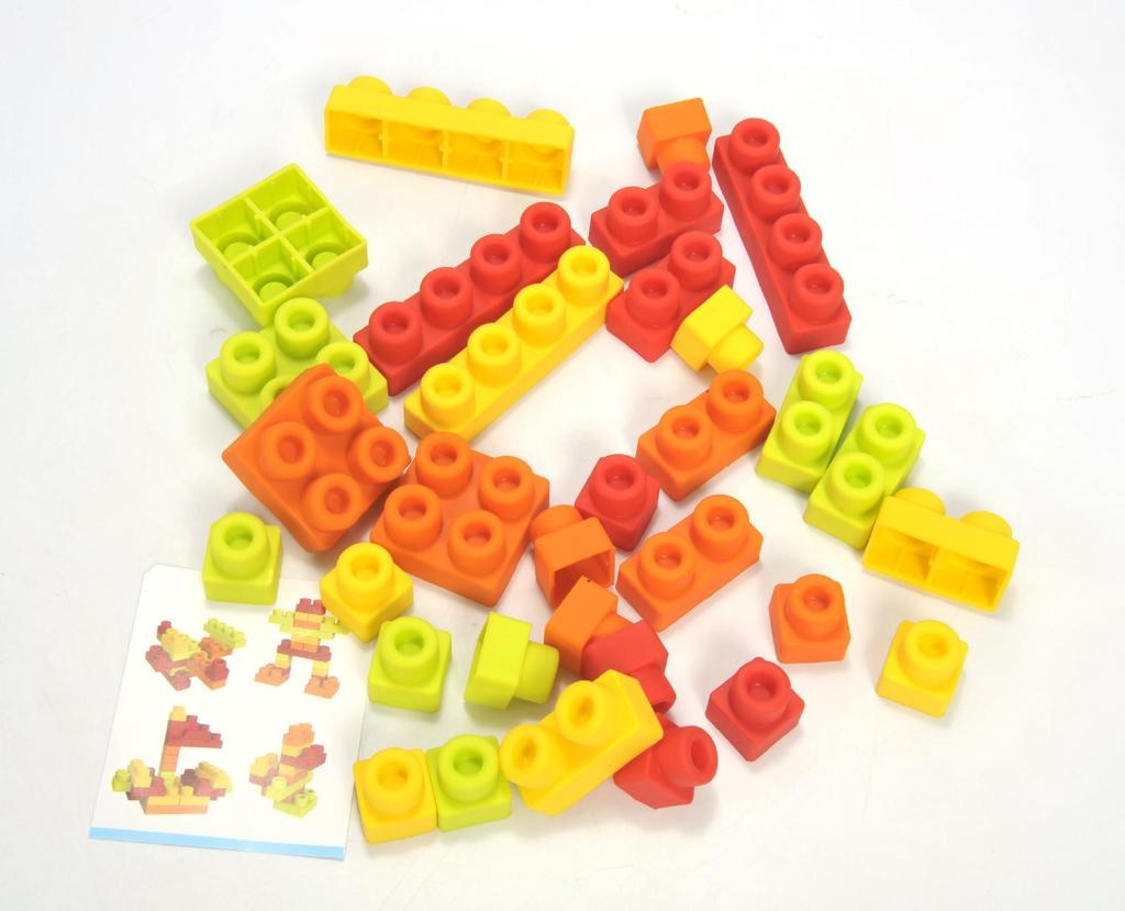 Silicone Teething Building Blocks for Babies - Chewable, Large Pieces, Early Education Toy for 6+ Months