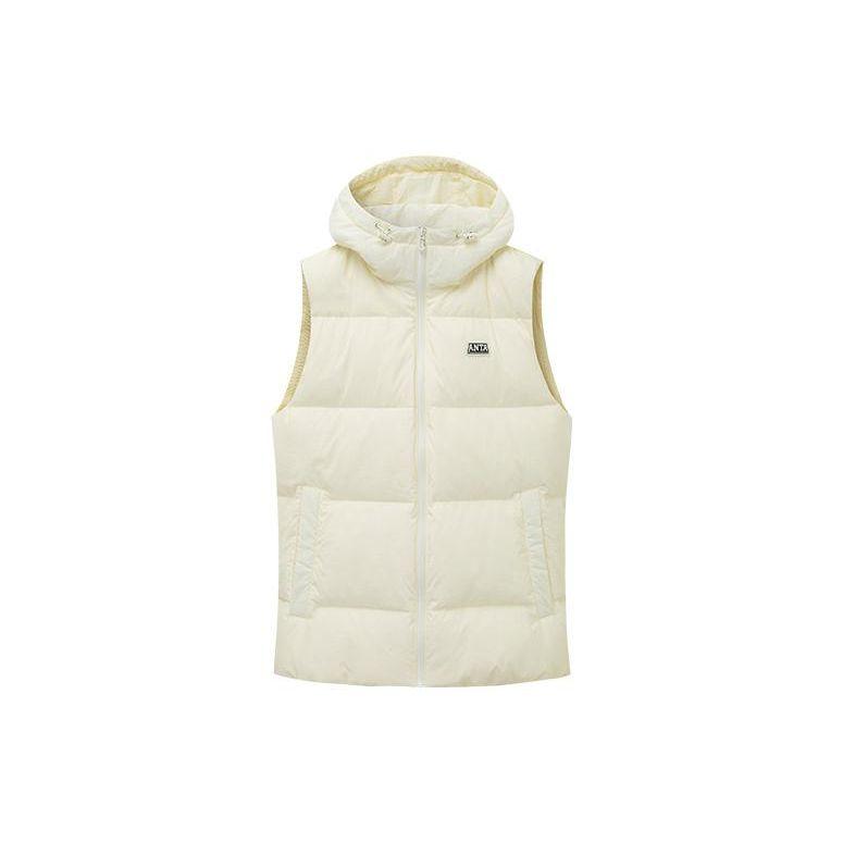 

ANTA Women s Casual Hooded Down Vest Off-White 162248911-3 M