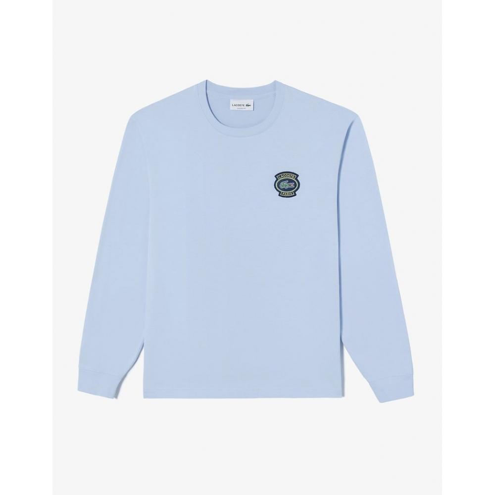 LacoSTe Men S Badge MaTch Long Sleeve T ShirT Th0565 54g J2g