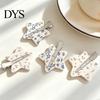 Hairpin Traceless Hair Clip, Five-Pointed Star Shape Pin Korean Floral with Pattern, Compact Versatile Accessories Clip