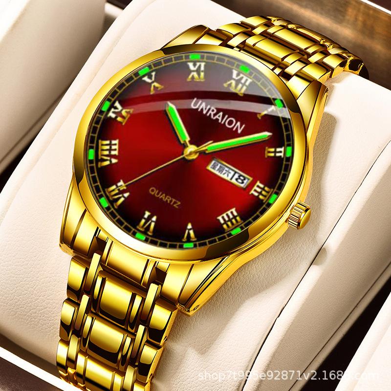 Men s watches, men s doubles, calendar business watches, quartz wristwatches