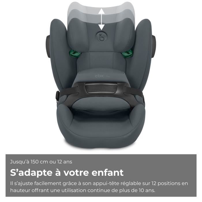 Autositz Pallas B3 i-size Cbx by Cybex - 76 bis 150 cm - 9 bis 50 kg - 15 Monate bis 12 Jahre - Dunkelgrau