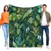 Botanisch Jungle Patroon Deken Zacht Gezellig Plaid Perfect voor Bed Bank Huisdecoratie Cadeau Idee