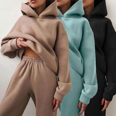 Nowy Modny Damski Jesienny Zestaw Dresowy Bluzy Sportowe i Spodnie Długie Komplety Bluz Sportowych