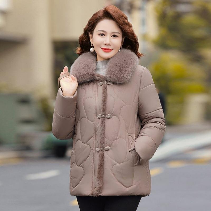Women's medium down cotton-padded clothes, winter clothes, piled and thickened cotton-padded jackets, new cotton-padded jackets for women