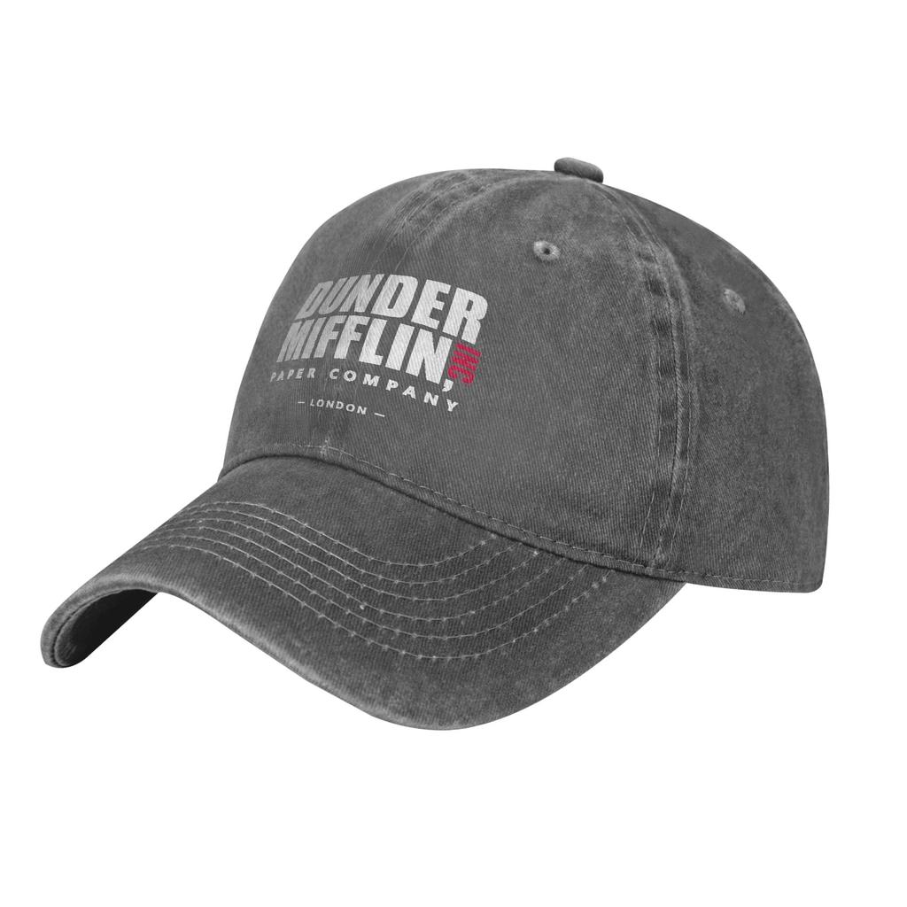 Dunder Mifflin London Classic Unisex Women Baseball Cap Distressed Denim Washed Hats Cap Classic Outdoor Workouts Gift Sun Cap