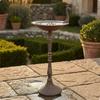 Pedestal Bird Feeder Flared Base Decorative Metal Tall Post