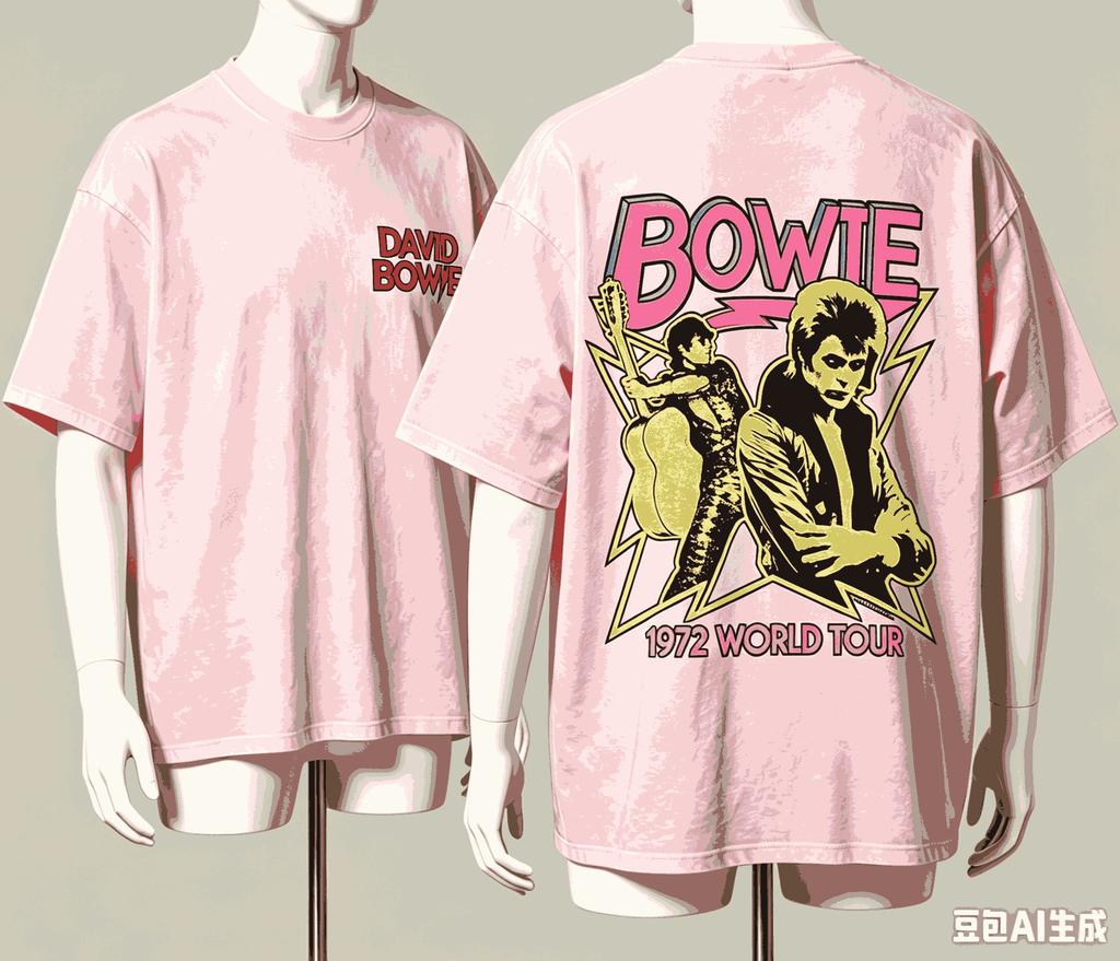 David Bowie Per Regalo Fan T-shirt Unisex Unisex Harajuku Oversize Unisex Manica Corta Streetwear Alta Qualità Coppie Retro Morbida T-shirt