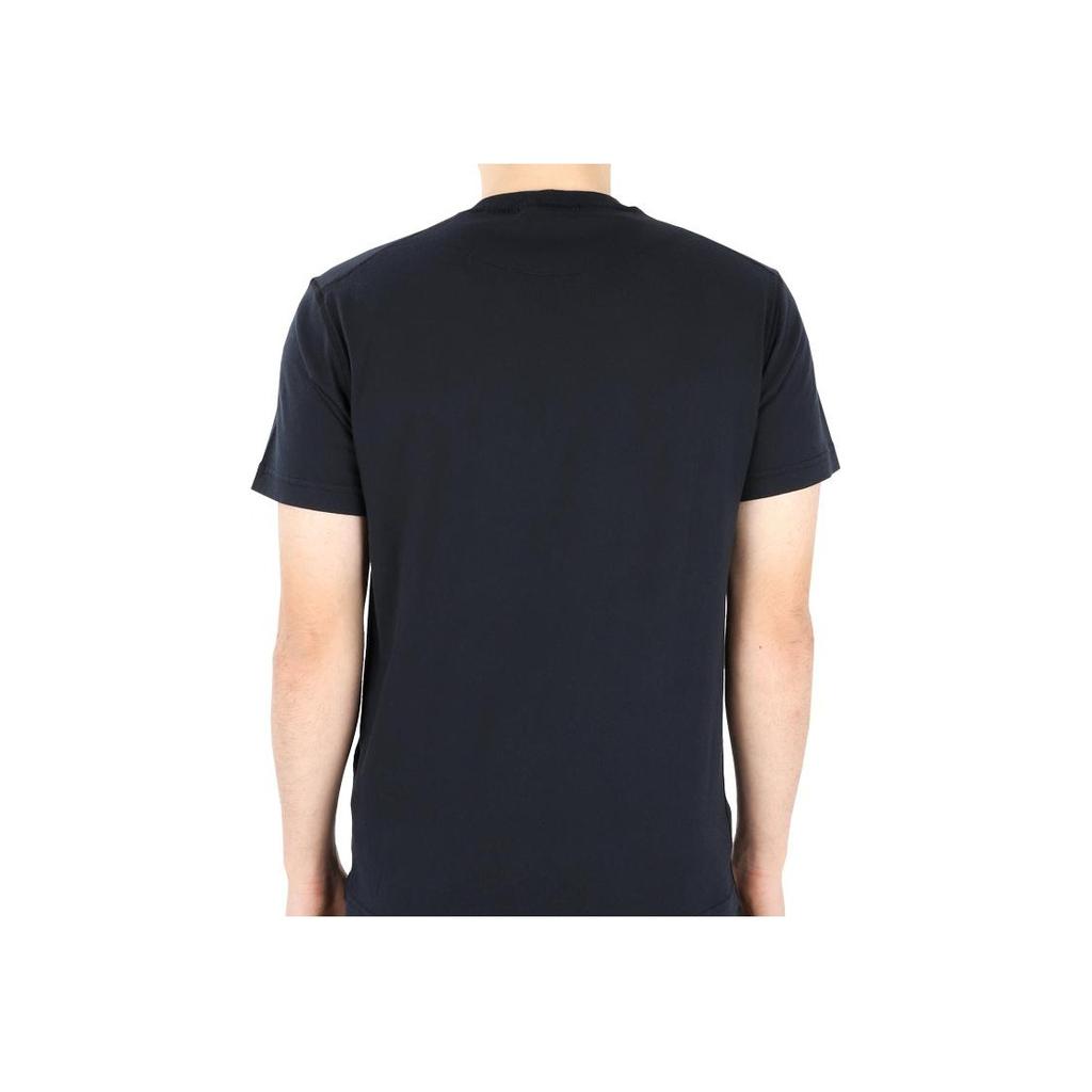 Stone Island SS23 Solid Color Logo Patch Crew Neck Short Sleeve T-Shirt Men Tops Dark-Blue 101523757-A0020