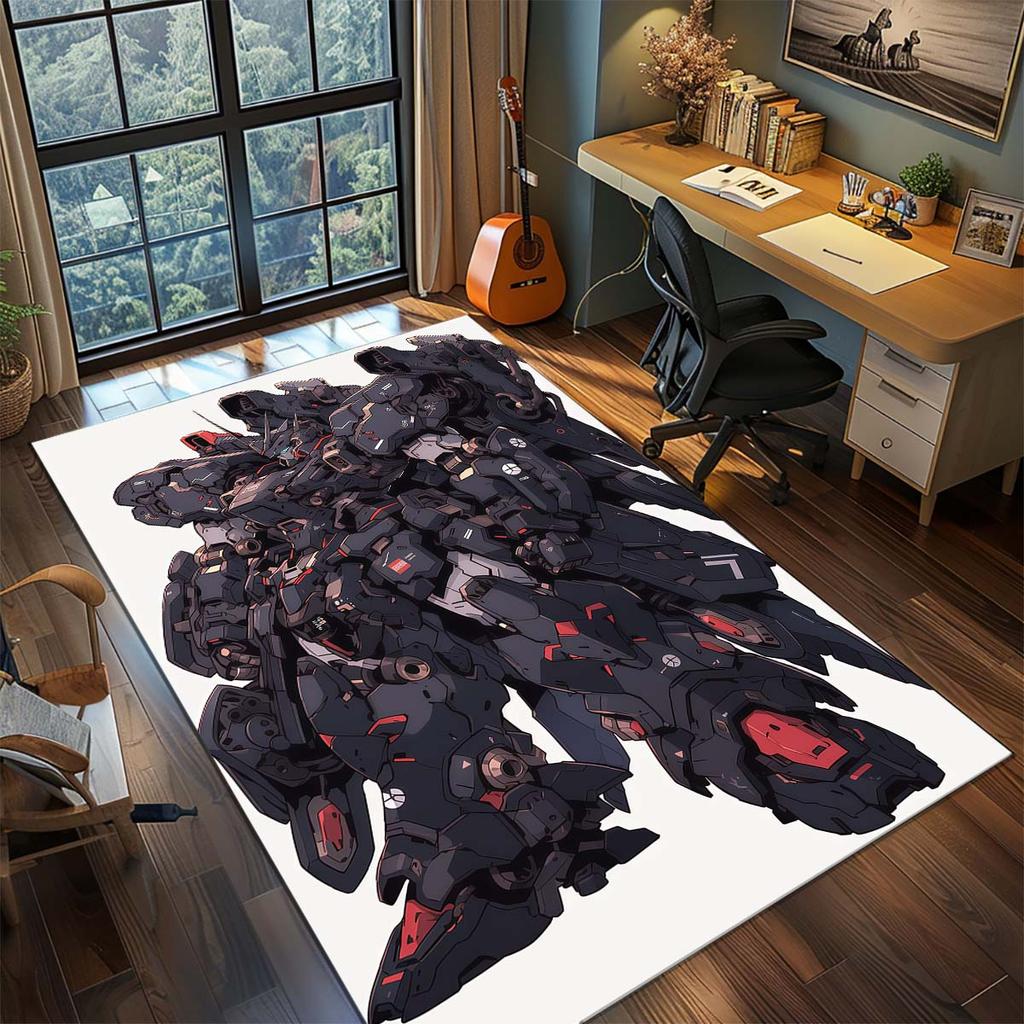 Gundam Anime Mecha Robot Rug Carpet Large Area Rug Non Slip Washable Floor Mat Gamer Room Bedroom Home Decor