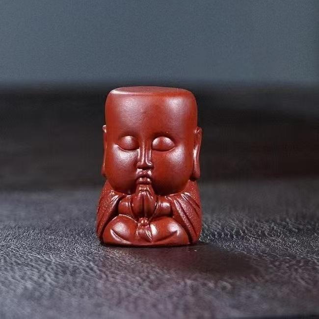 

Yixing Purple Clay Maitreya Buddha Tea Pet Tea Sculpture Tea Figurine Play Toys Lid Stand Zisha Statue Ornaments Supplies Gift