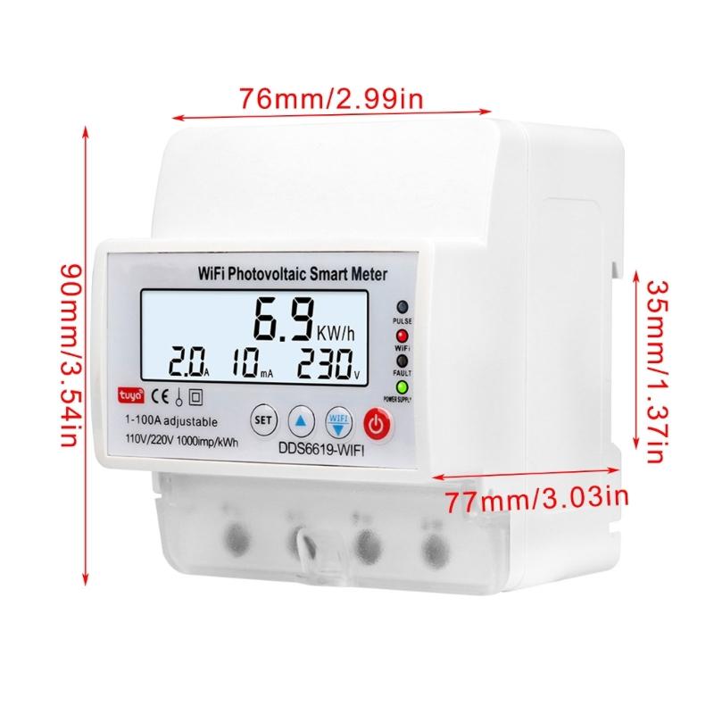 WIFI Intelligent Photovoltaic Meter Breaker Timers Solar Bidirectional Hour Meter Electronic Appliances Remote Controller