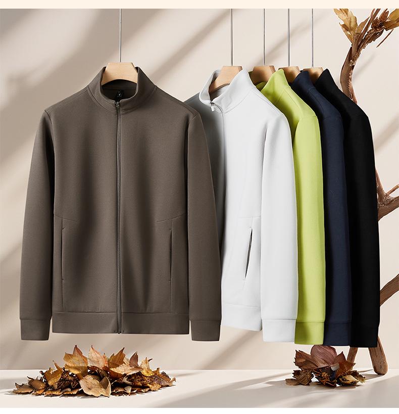 Unisex Comfortable Solid Color Zipper Hoodie with Stand-up Collar - Autumn/Winter Edition