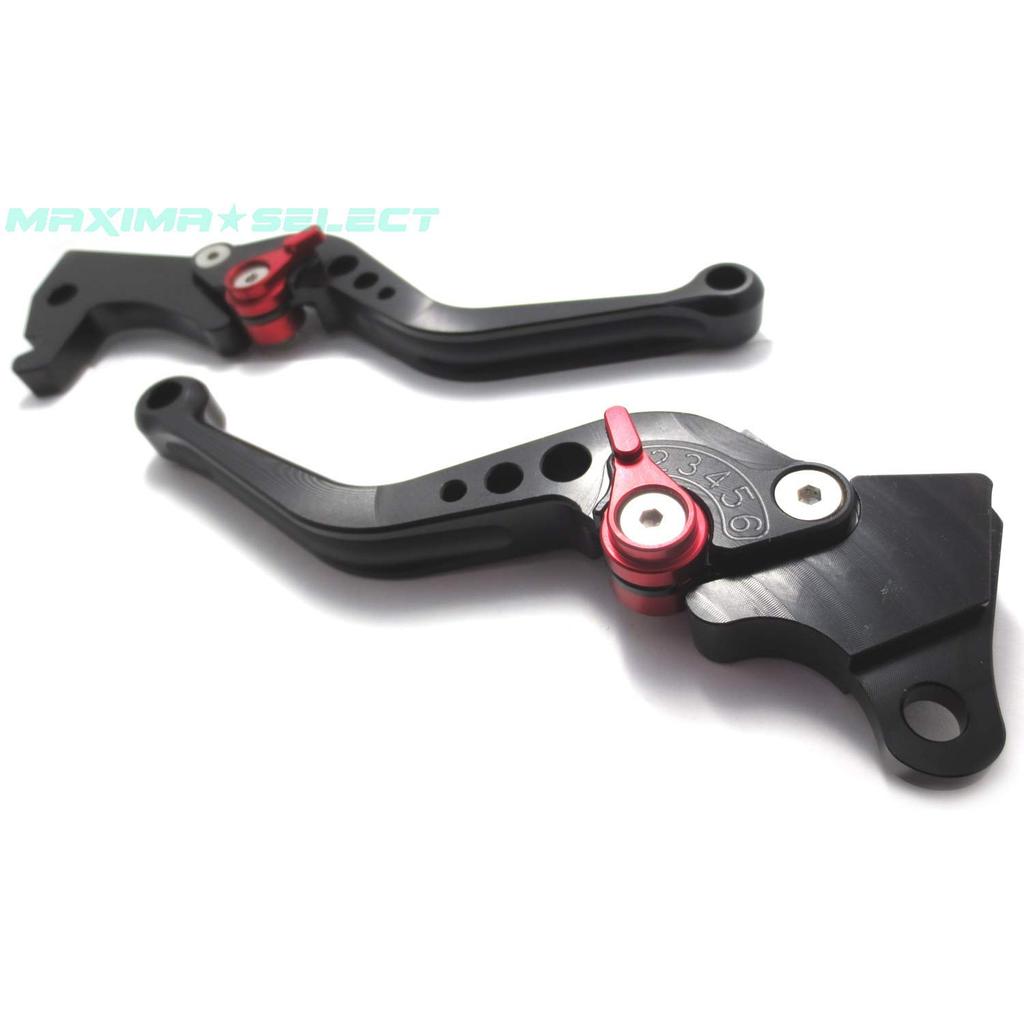 MAXIMASELECT Adjustable Brake Lever Set and for Honda Cygnus (Front Rear) X/SR (SE12J) / SE44J/GTR (Black)