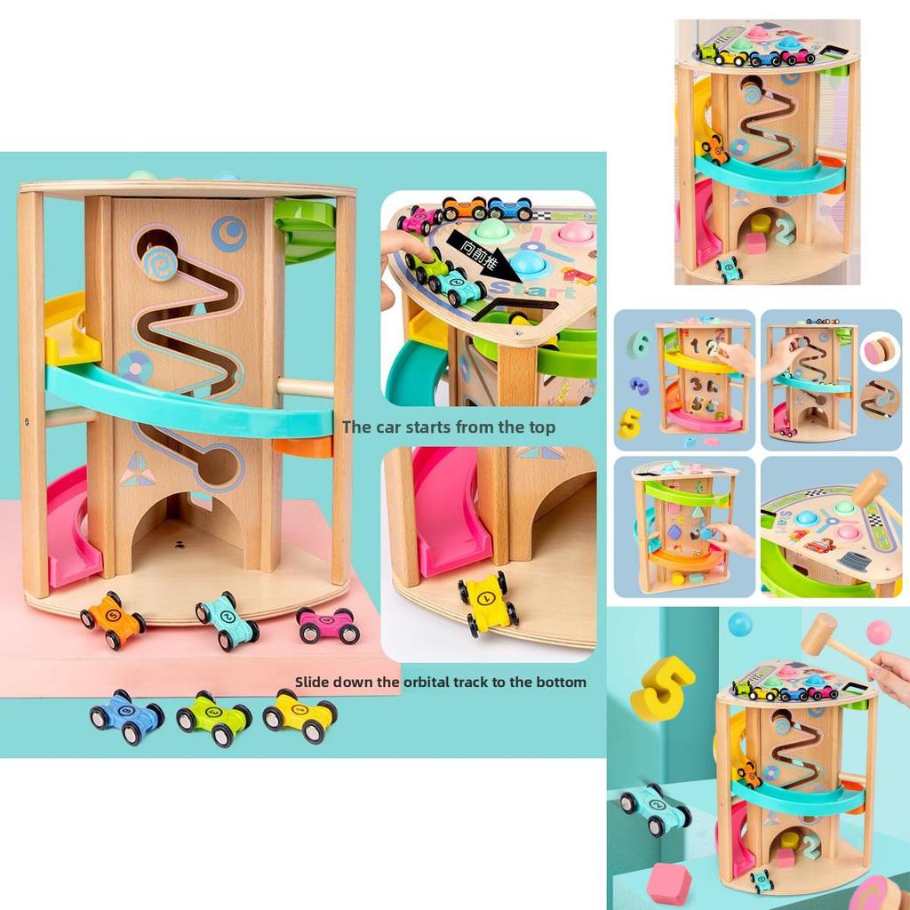 Wooden Multifunction Rotating Slide Car Toy For Baby Educational Play And Diy Fun