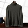 Men's Cashmere High Neck Pullover Sweater – Versatile, Solid Color, Long Sleeve, for Autumn/Winter.