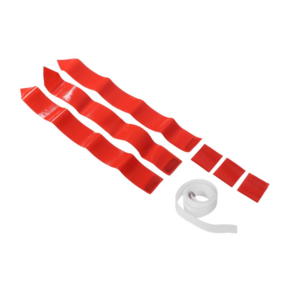 Football Belt Flags Tag 1 Belt with 3 Flags for Youth Competition Games Practices Training Red