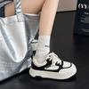 Women's shoes 2026 autumn new student board shoes Korean version cowhide thick soled casual shoes