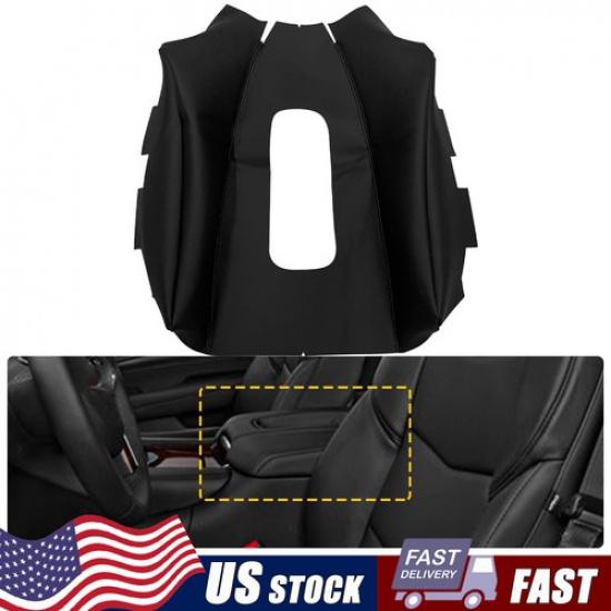 Fits Cadillac Escalade 2015- Center Console Cover leather Armrest Pad Black
