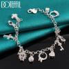 925 Sterling Silver Pendant Bracelets Wedding Fashion Jewelry