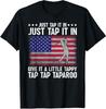 Just Tap It In Give It A Little Tappy Golf US Flag Unisex T-Shirt