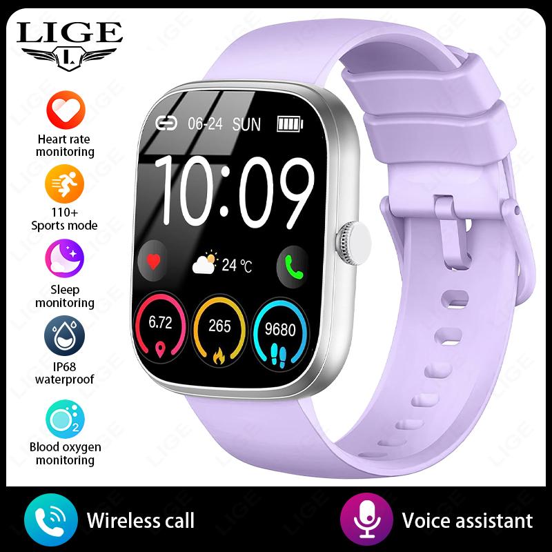 Smart Watch For Android iOS 1.96" Smartwatch Answer Make Call Waterproof Sports Fitness Tracker Heart Rate Sleep Monitoring