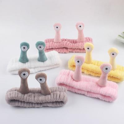 Creative Plush Snail Coral Fleece Wash Face Hairband For Women Girls Headbands Soft Headwear Bands Turban Hair Accessories
