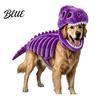 Divertente Costume da Festival per Animali Domestici Costume Scheletro di Dinosauro per Animali Domestici Apparel 3D Luminoso al Buio Halloween Cani Vestito Dino Gatti Cosplay Festa Festiva Divertente
