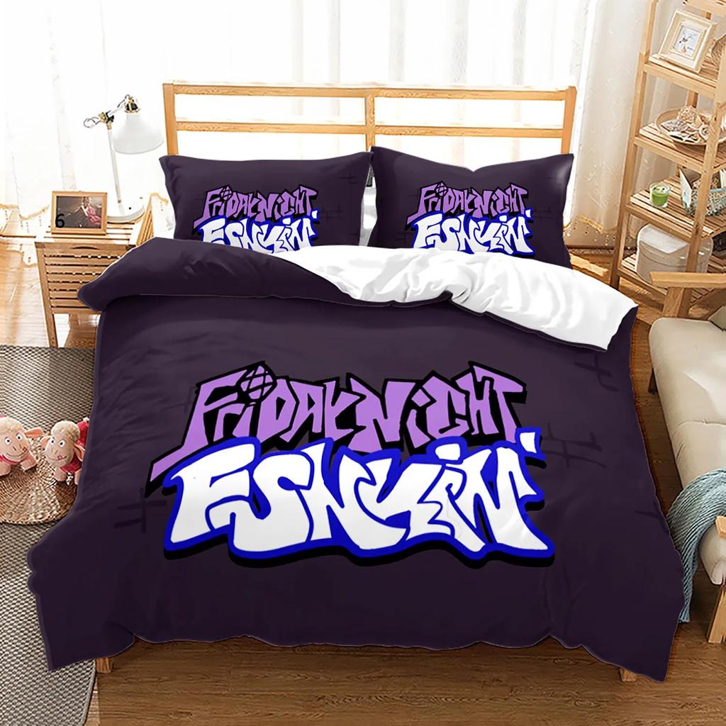 Cartoon Friday Night Funkin Duvet Cover Pillowcase Bedding Set Kids Adults 2/3 Pieces 3D Printed Twin Full Queen/King Size gift