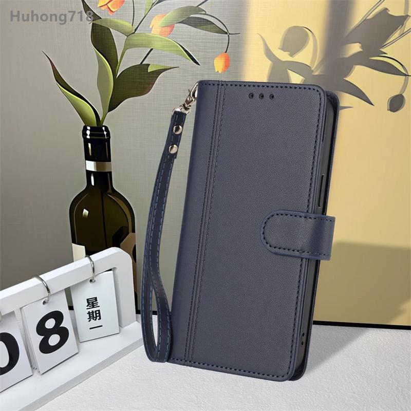 For Boost MobIle Celero 3 SC Summit 5 SN339D XD6U653DS 2024 5G Flip Wallet Case Leather Cover With Card Slots Hand Strap Wireless Charging