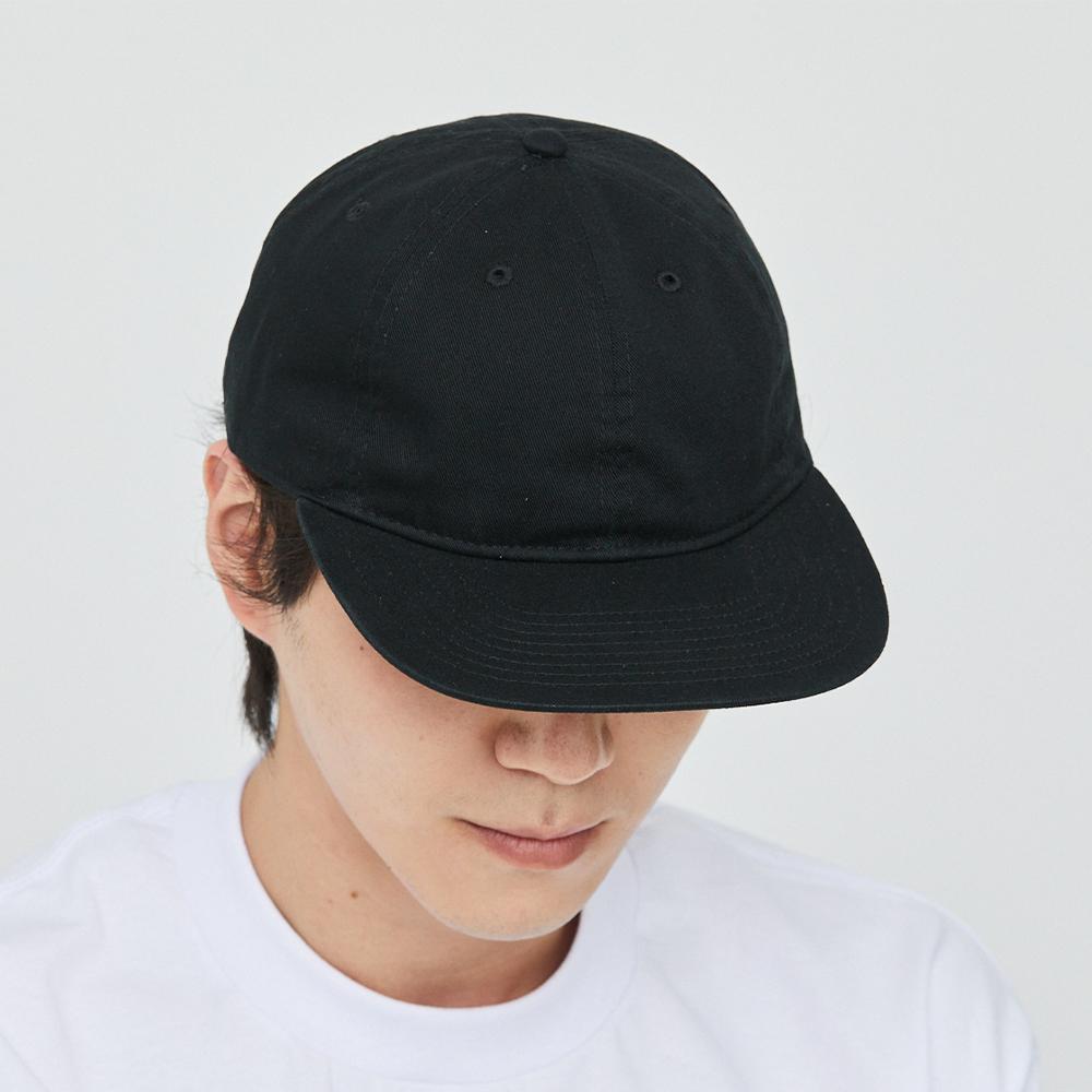 Nyuhaeteun Cotton Flat Brim Cap (Black)