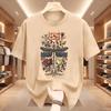 Vintage Summer Dragonfly TShirt Unisex Boho Floral Cottagecore Botanical Print T Shirts Casual Round Neck Cotton Short Sleeve Tops
