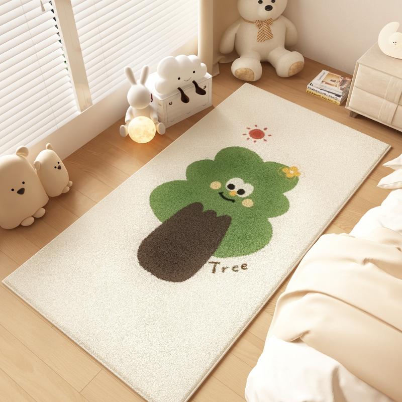 Modern Style Carpets for Living Room Thick Plush Bedroom Decor Cute Carpet Fluffy Soft Bedside Floor Mat Washable Cloakroom Rug