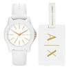 Armani A X Pair Watch Storage Box Gift Box Unisex White Rubber AX7126AX7126 Watch [AX Exchange] Men's Women's [Item]