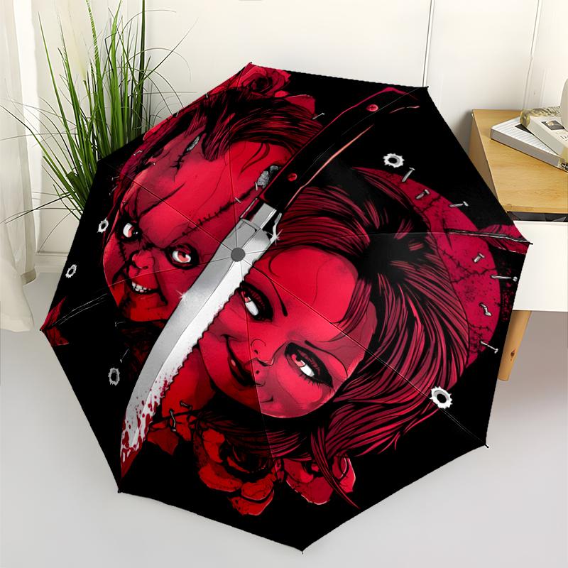 Chucky Fashionable Automatic Opening/Closing Folding Umbrella. Portable and Foldable, Ideal for Gift, Travel, and Daily Use.