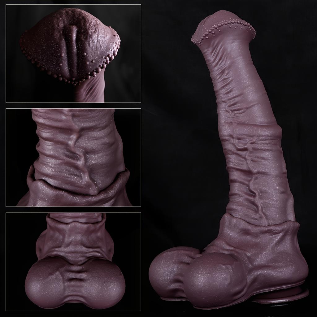 Chocolate Color Realistic Silicone Dildo, Large Hands-Free Design, Strong Suction Cup, Ultra Soft Liquid Silicone, Premium Collection