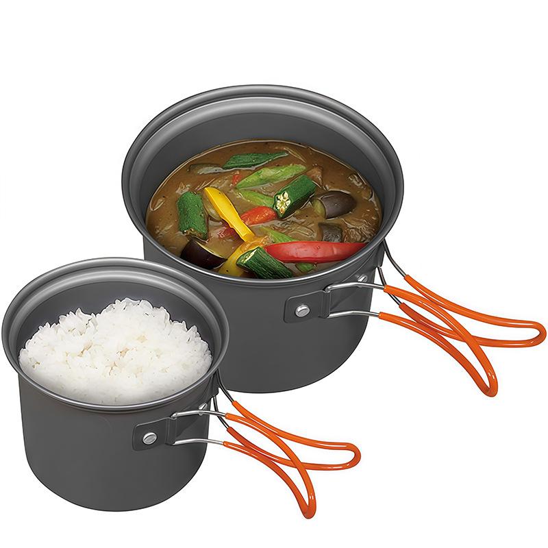 Casserole de camping extérieure équipement de pique-nique de camping set de casseroles de pique-nique portables