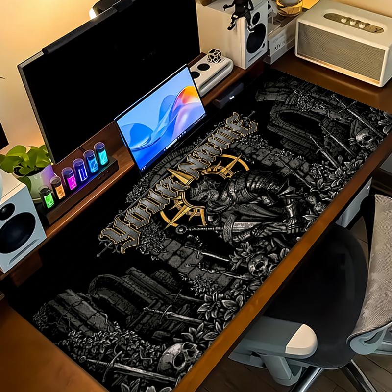 Custom Name Dark Soul Mouse Pad Large Gaming Table Cushion Non-slip Laptop Tablet Big Mousepad XXL Mat Mini PC Playmat With Lock edge_XIA