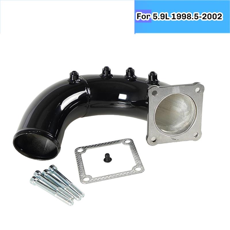 3Inch High Flow Air Intake Elbow Tube For Dodge Ram 2500 3500 For Cumm 5.9L 1998.5-2002 Intake Elbow Charge Pipe Kit чёрный