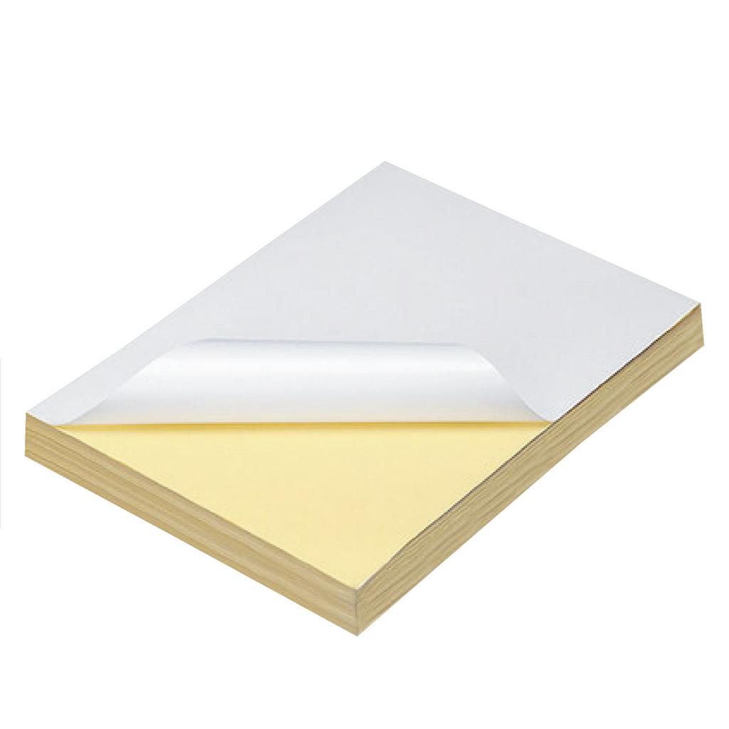 100 listů A4 Lepicí papír Čirý tisk Závod Fiber Sticker Papír pro tiskárnu Samolepicí papír