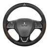 Auto Wildleder Kohlefaser Leder Lenkradabdeckung für Mitsubishi Outlander Pajero Asx Lancer EX Evolution L200 Triton RALLIART