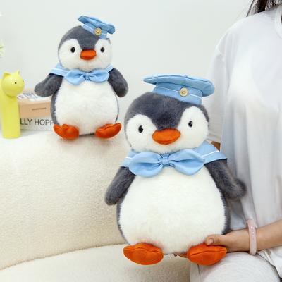 Navy Penguin Comforting Headphones Doll Plush Toy Ragdoll Cute Birthday Gift Children's Simulated Cute Doll