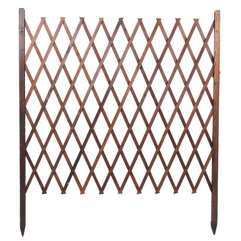Expandable Garden Trellis with Preservative Wood for Climbing Plants