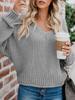 Autumn New Arrivals Loose Knit V-Neck Sweater Women's Clothing
