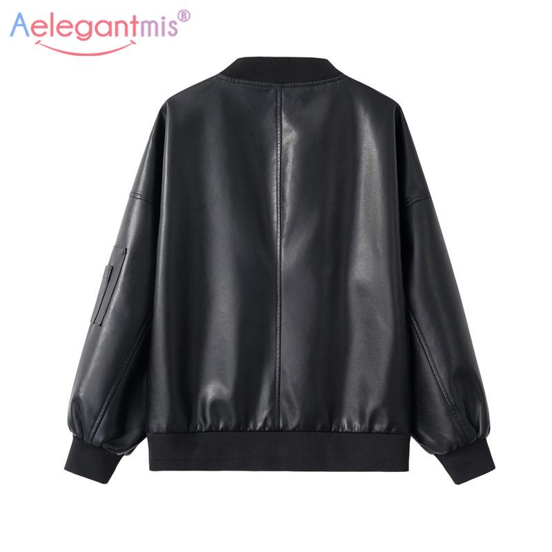 leather baseball jacket womens