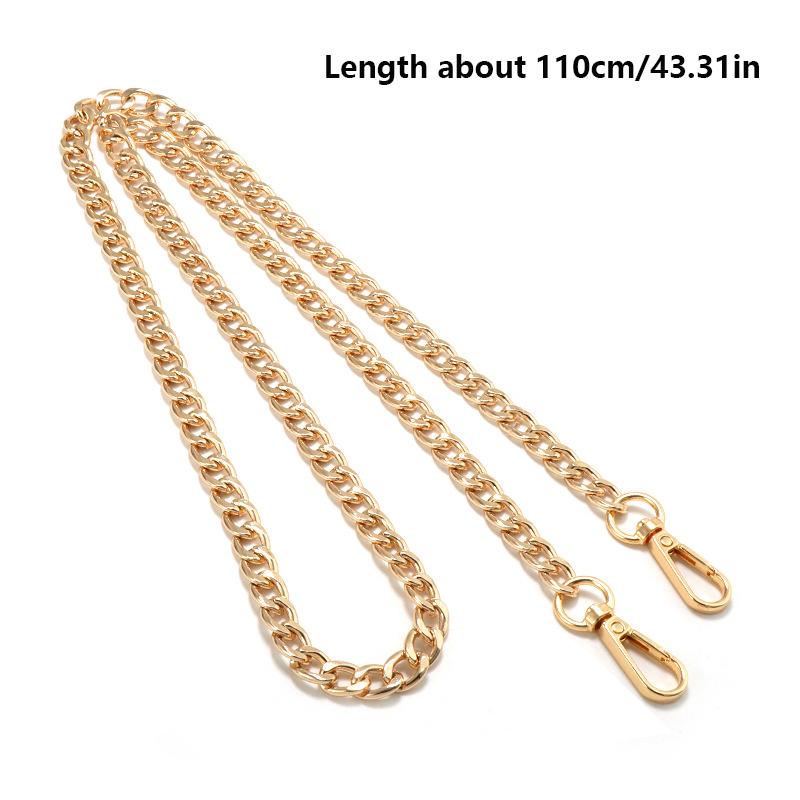 Yogodlns Zinc Alloy Gold Diy Handmade Simple Chain Metal Wrap Chain Underarm Shoulder Strap Replacement Strap