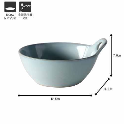 TAMAKI Hinata Tonburi (Rice Bowl), with Handle, Blue, Microwave and Dishwasher Safe, T-932186